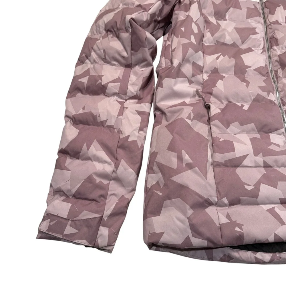 Helly Hansen Imperial Puffy Jacket Womens XL Camo Hoodie RECCO Ski Purple‎
